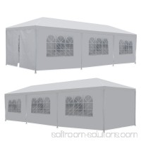 Zeny 10'x 30' White Gazebo Wedding Party Tent Canopy With 6 Windows & 2 Sidewalls-8   